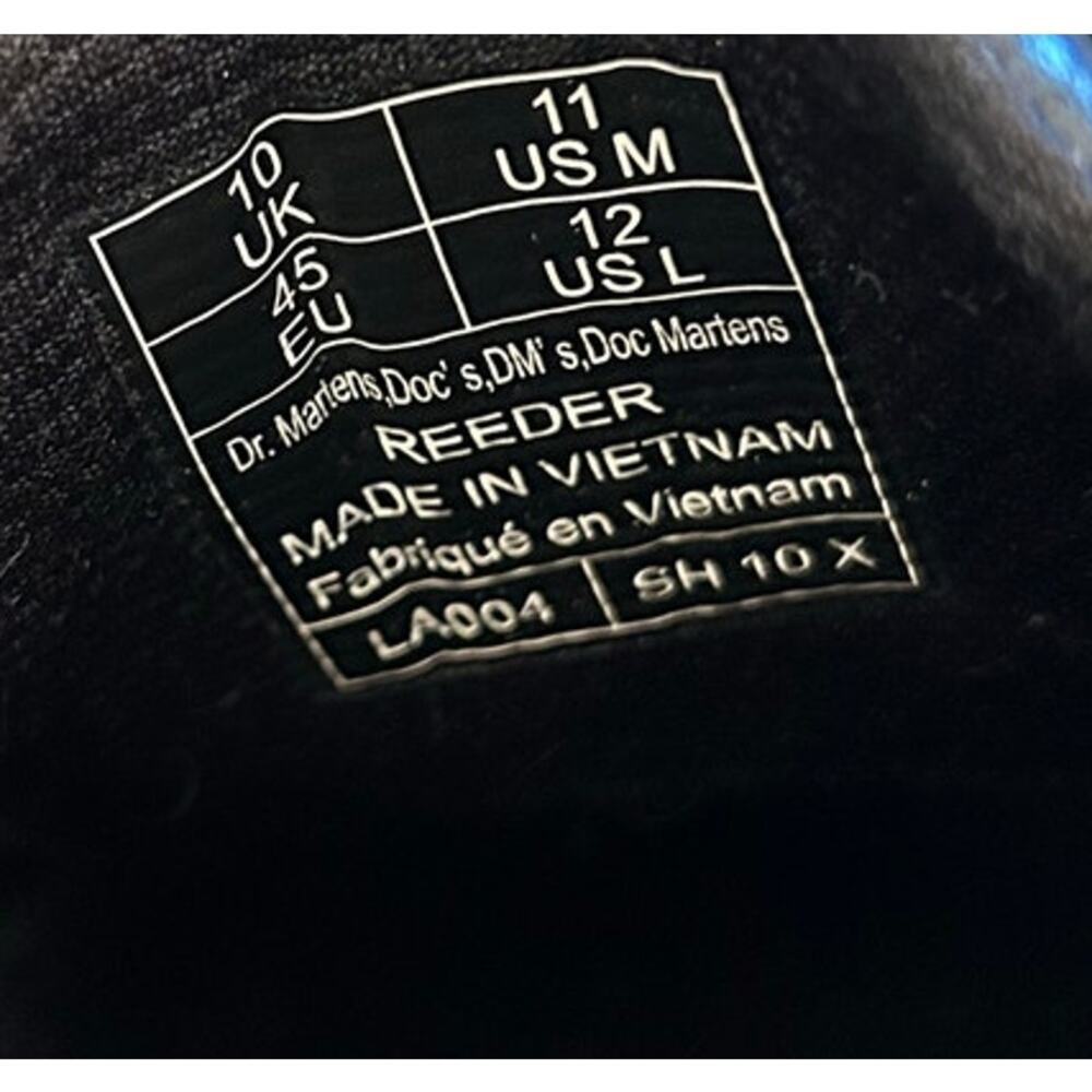 Dr Martens Reeder Wyoming Leather Utility Shoe Black Size 11 M 12 L - Picture 8 of 8